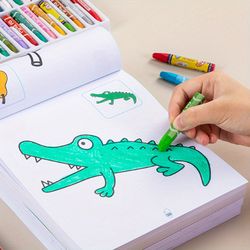 kids coloring book, vibrant animal and nature designs, diverse content drawing workbook