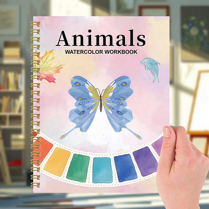 Watercolor Coloring Book For Beginners, Cultivate Painting Talent, Adult Watercolor Practice Pad, Graffiti Art Book