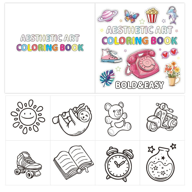 Educational Graffiti Painting Book Vegetables Fruit Insects Coloring Book Spring And Easter Doodles 2