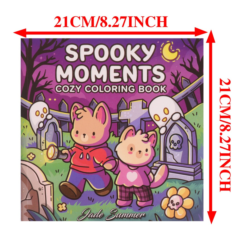 Adult Coloring Book, Lovely And Creepy Creatures, Cozy Moments for Relaxation, Stress Relief