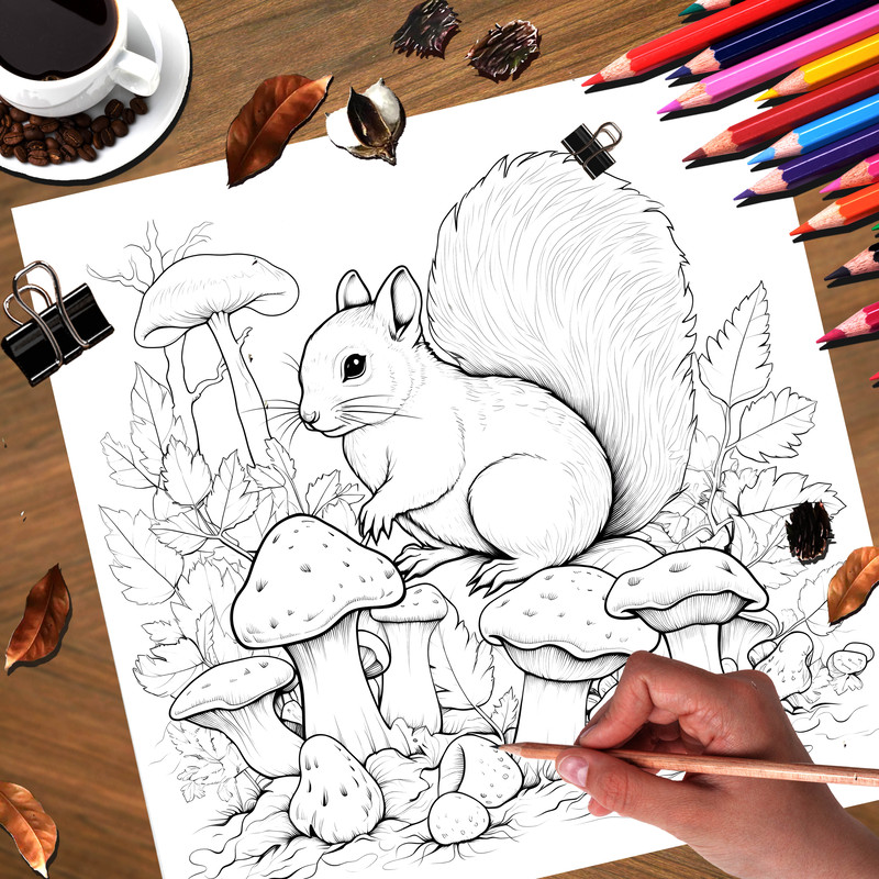 Psychedelic Forest Coloring Book for Adults, Teens, Cute Drawing Book, Perfect Gift for Party and Birthday