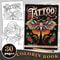 Mindfulness Colouring Book for Adults, Colourful Tattoo Designs, Premium Paper, Perfect Gift for Birthdays, Christmas