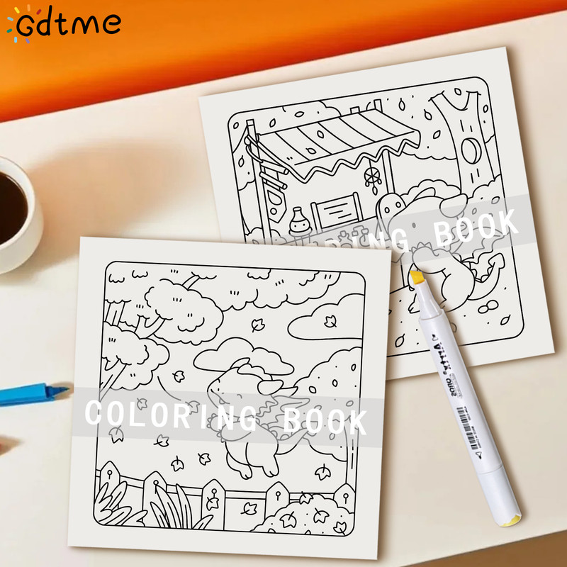 Tiny Dragons Day Coloring Book, Cosy and Cute designs for Adults, Relieve Stress, Kill Time, DIY Painting