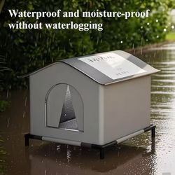 all-weather outdoor cat shelter – waterproof thermal pet house for stray cats and small dogs