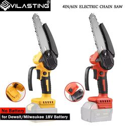 mini cordless 4/6 inch chainsaw – woodworking & garden cut-power tool (fits 18v batteries)