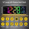 Large LED Digital Wall Clock 16 Inches Big Display With Remote 8 RGB Colors Alarm Temperature 1