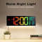 Large LED Digital Wall Clock 16 Inches Big Display With Remote 8 RGB Colors Alarm Temperature 3