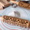 Christmas Embossed Wooden Rolling Pin 3D Engraved Holiday Cookie Baking Roller 2