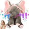 Interactive Singing Plush Elephant Toy With Moving Ears 1
