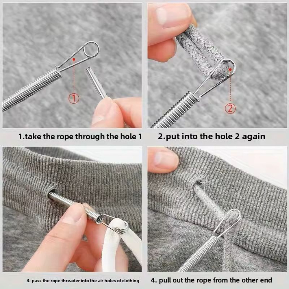 Bendable Spring Drawstring Threader Tool For Hoodies And Pants 0