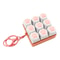 LED Crystal Keycap Keychain Fidget Toy For Stress Relief 16