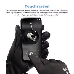 waterproof thermal touchscreen winter gloves