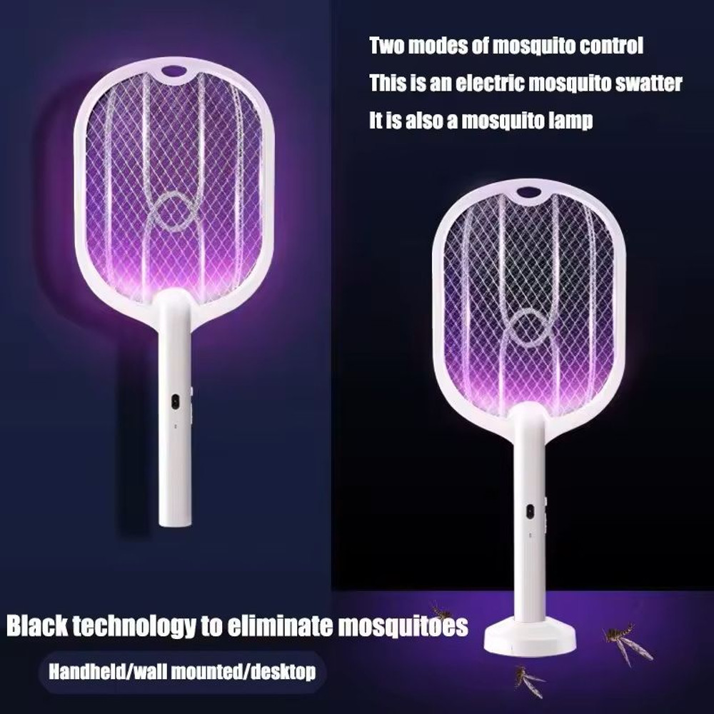 3 In 1 Rechargeable 3000V Mosquito Swatter And Killer Lamp 5