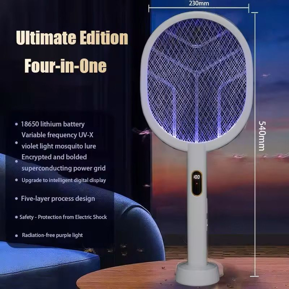 3 In 1 Rechargeable 3000V Mosquito Swatter And Killer Lamp 6
