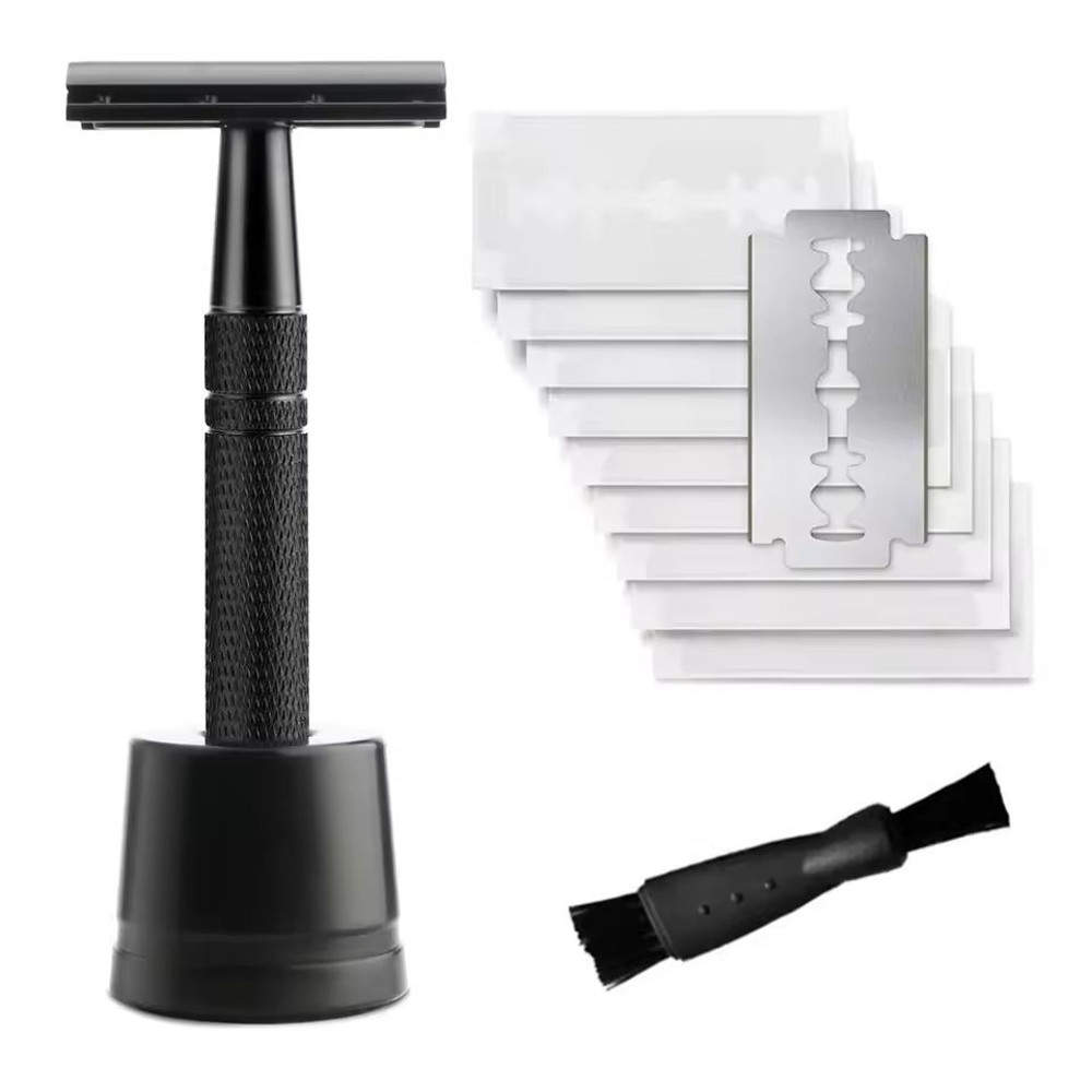 Womens Reusable Double Edge Safety Razor Set With 10 Blades 3