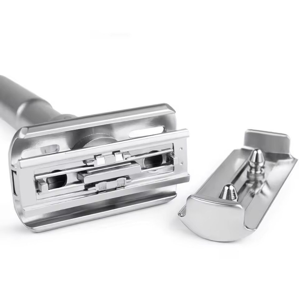 Adjustable Folding Double Edge Safety Razor For Men With 5 TitaniumCoated Blades 8