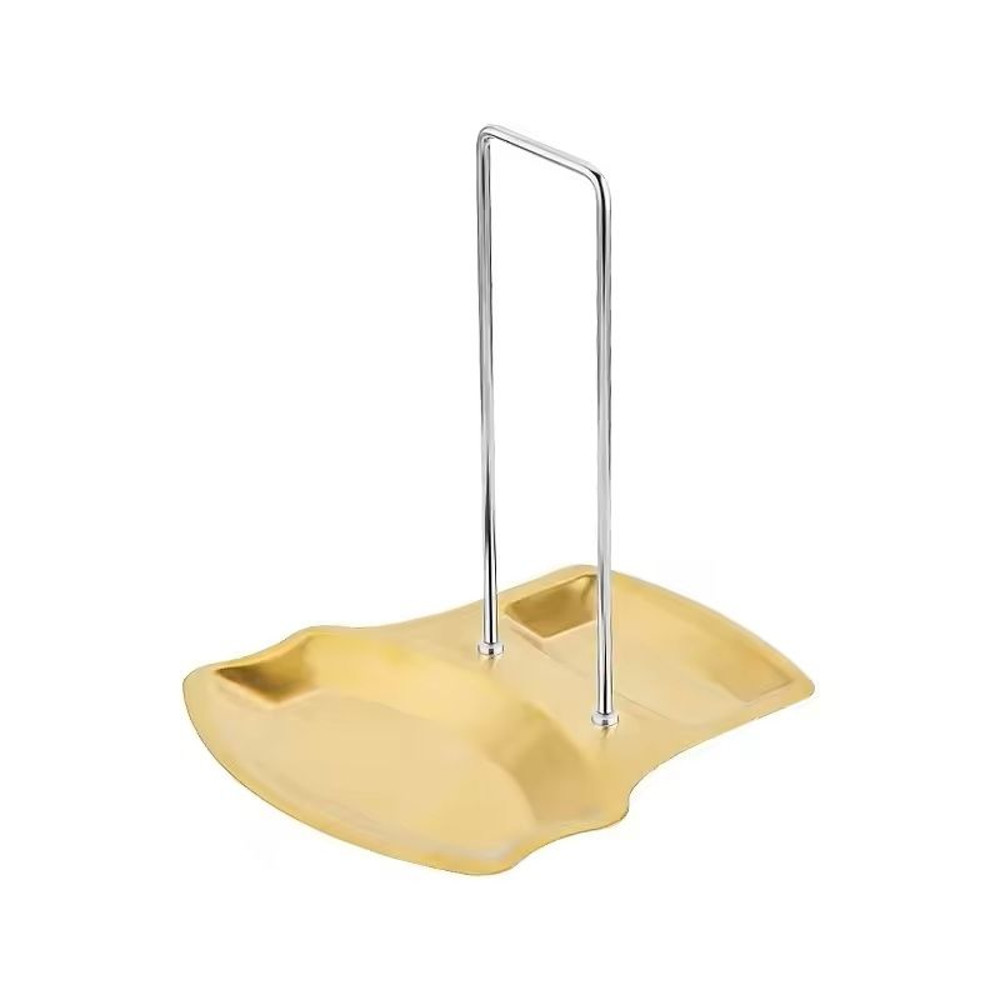 Stainless Steel Pot Lid Spoon Holder Stand Kitchen Organizer Rack 1