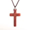 Handmade Ebony Crucifix Pendant Necklace With Braided Rope 2