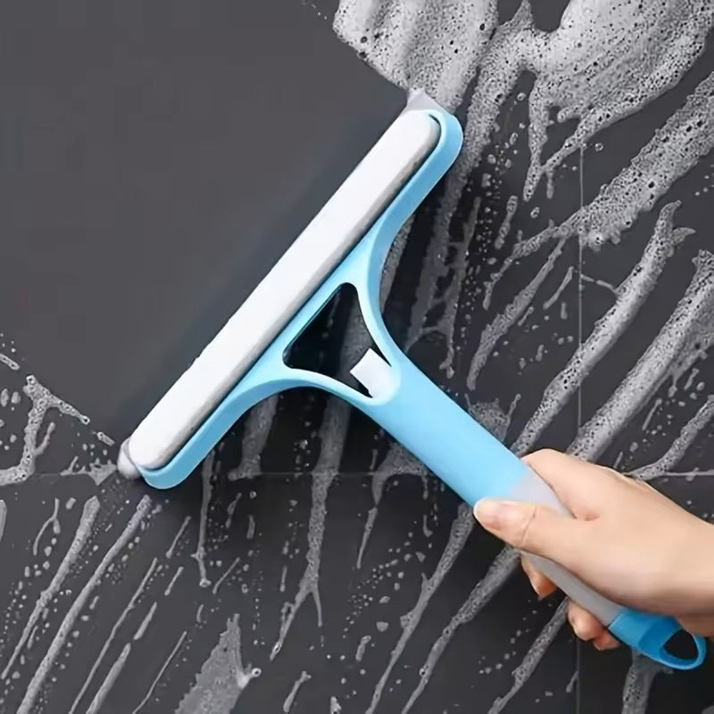 3in1 Glass Mirror Cleaning Tool With Sprayer Scraper Squeegee 1