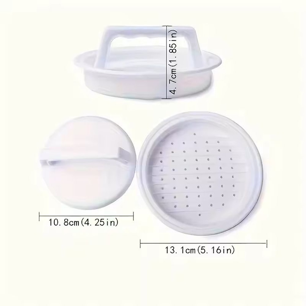 BurgerMaster MultiPurpose Meat Hamburger Press Reusable Burger Maker Tool 4