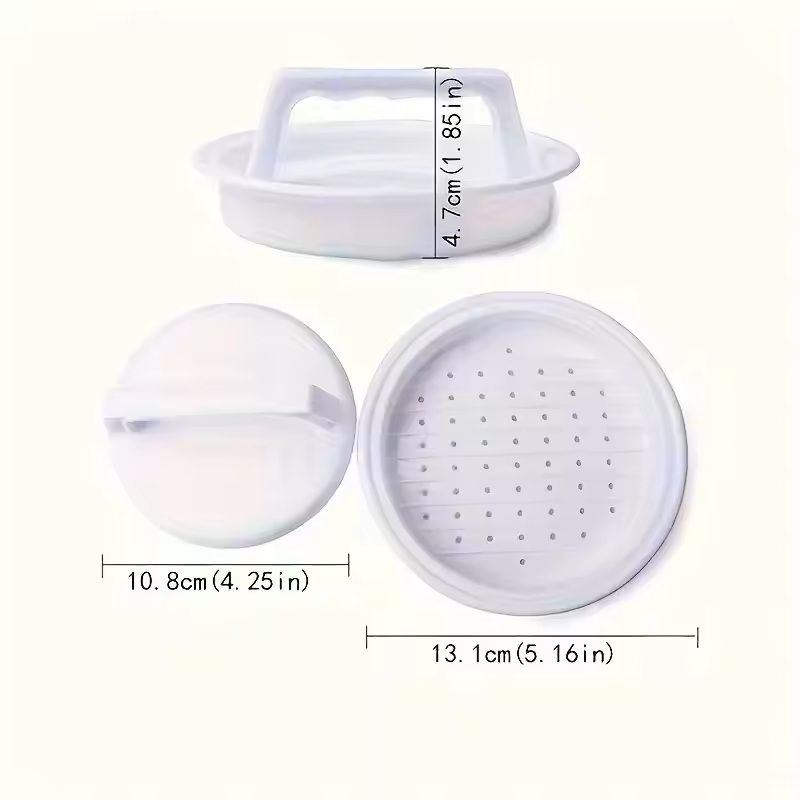 BurgerMaster MultiPurpose Meat Hamburger Press Reusable Burger Maker Tool 4
