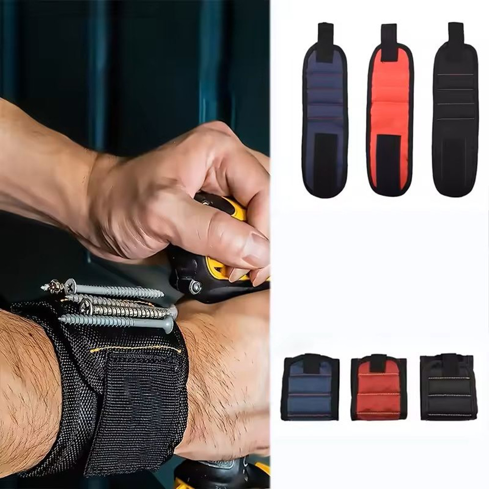 MagniGrip Magnetic Tool Wristband HandsFree Holder For Screws Nails Drill Bits 5