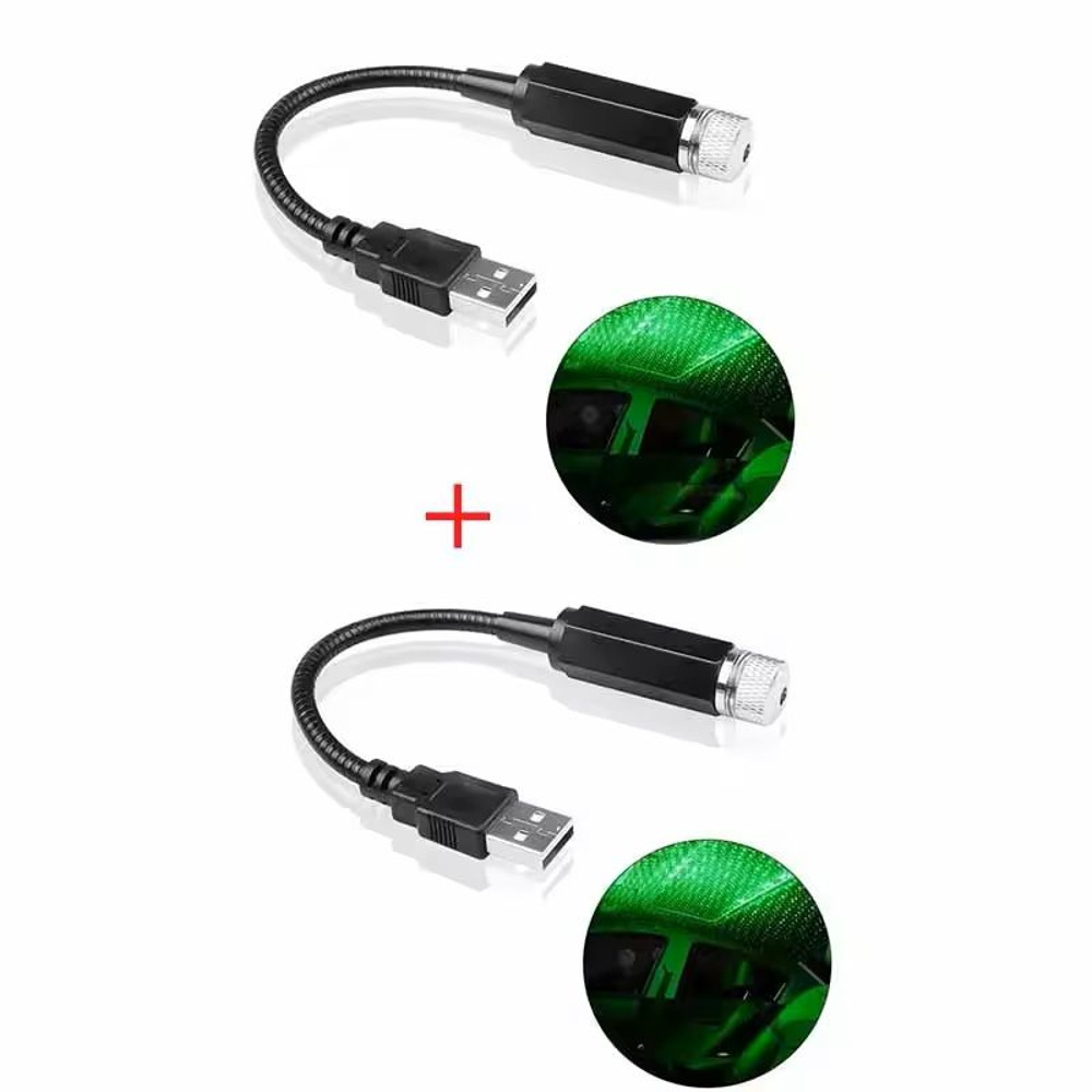 GalaxyGlow USB Starry Sky Projector 2Pack LED Night Lamp For Car Roof Or Room Ceiling 8