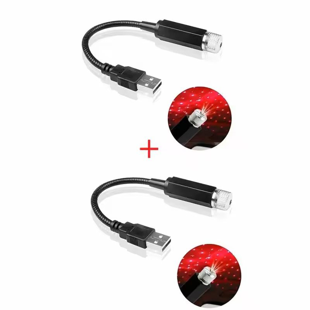 GalaxyGlow USB Starry Sky Projector 2Pack LED Night Lamp For Car Roof Or Room Ceiling 14