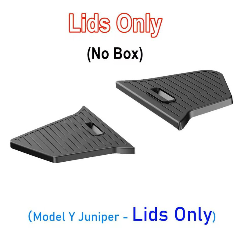 JuniperFit Trunk Organizer Side Storage Box With Flocked TPE Mat For Tesla Model Y 20202025 7