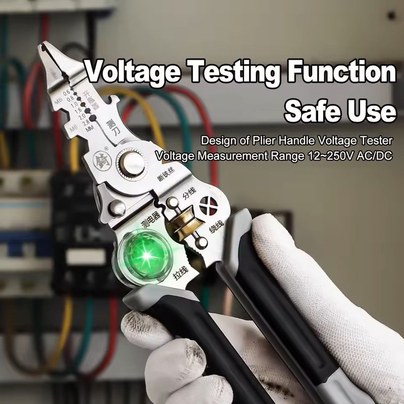ProVolt Multi Function Electricians Needle Nose Pliers With Wire Stripper 1