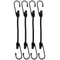 HeavyDuty Elastic Bungee Cord Set With Rubber Hooks 4 Pack 0