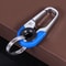 Stainless Steel Carabiner Keychain With Double Key Rings 2