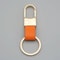 Custom Logo Leather Metal Carabiner Keychain With Double Rings 2