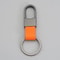 Custom Logo Leather Metal Carabiner Keychain With Double Rings 3