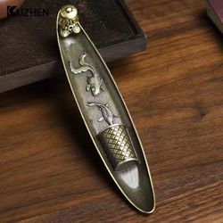 boat-style incense holder old man fishing– japanese-inspired aromatherapy burner