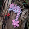 3D Printed Cherry Blossom Dragon Statue Colorful Floral Design Home Ornament 3