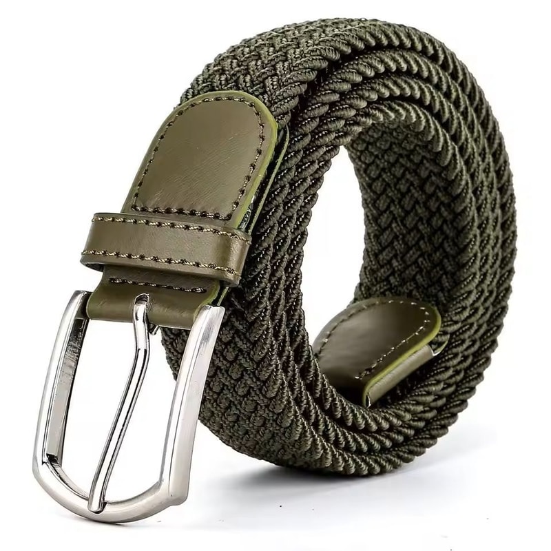 Mens Elastic Braided Stretch Belt Woven Comfortable Belt For Golf Casual Wear And Jeans 3