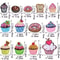 13 Piece Cupcake Embroidered IronOn Patches Set Sweet Dessert DIY Fabric Appliques 0