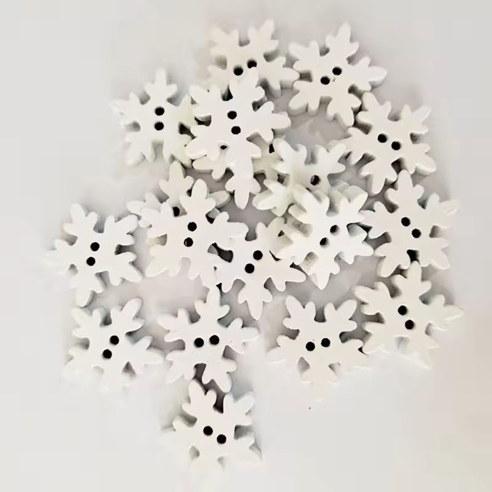 50 Piece Christmas Wooden Buttons Set Assorted Decorative Embellishments For Sewing And DIY Decor 6