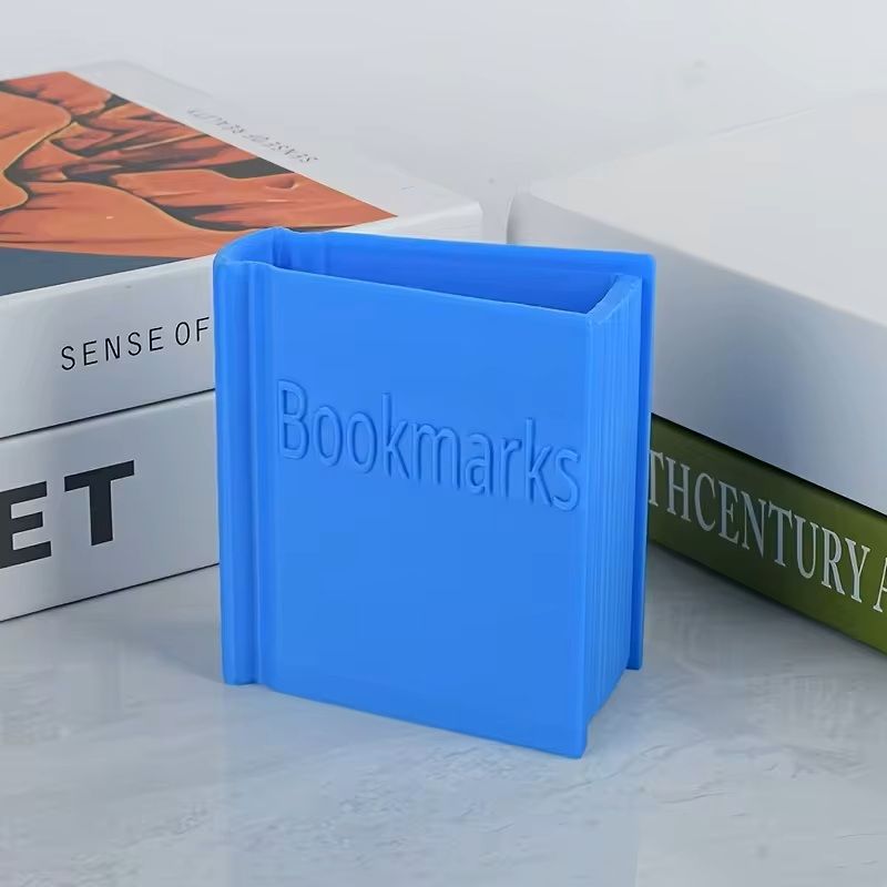 Book Shaped Bookmark Storage Box Multi Color Portable Organizer For Students And Office Desk 5