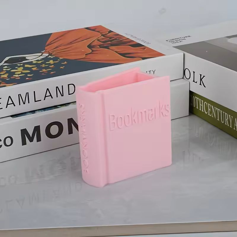 Book Shaped Bookmark Storage Box Multi Color Portable Organizer For Students And Office Desk 12