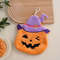 Halloween Pumpkin Coral Velvet Hanging Hand Towel Cute Holiday Wipe For Kitchen Bathroom 2