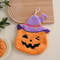 Halloween Pumpkin Coral Velvet Hanging Hand Towel Cute Holiday Wipe For Kitchen Bathroom 2