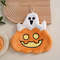 Halloween Pumpkin Coral Velvet Hanging Hand Towel Cute Holiday Wipe For Kitchen Bathroom 6