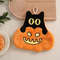 Halloween Pumpkin Coral Velvet Hanging Hand Towel Cute Holiday Wipe For Kitchen Bathroom 8