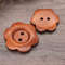 50 Pcs Wooden Vintage Buttons DIY 2Hole Sewing Buttons For Crafts Clothing Handmade Decorations 8