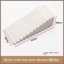 safety silicone door stopper block no-drill anti-slip wedge for home and office