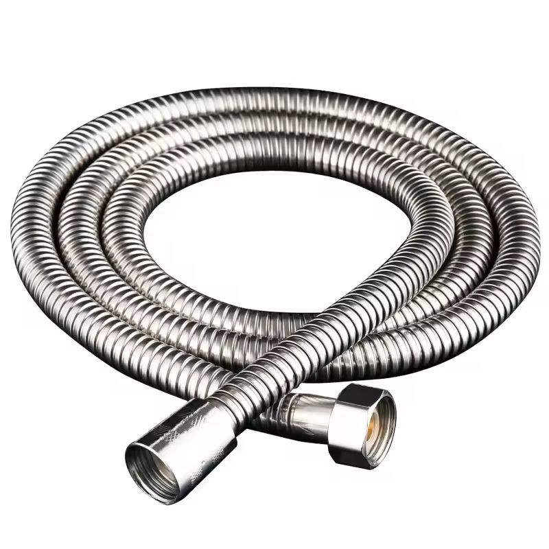 Flexible SUS 304 Stainless Steel Shower Hose 15 M 2 M Black Silver Bathroom Extension Pipe 0