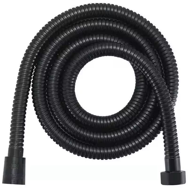 Flexible SUS 304 Stainless Steel Shower Hose 15 M 2 M Black Silver Bathroom Extension Pipe 1