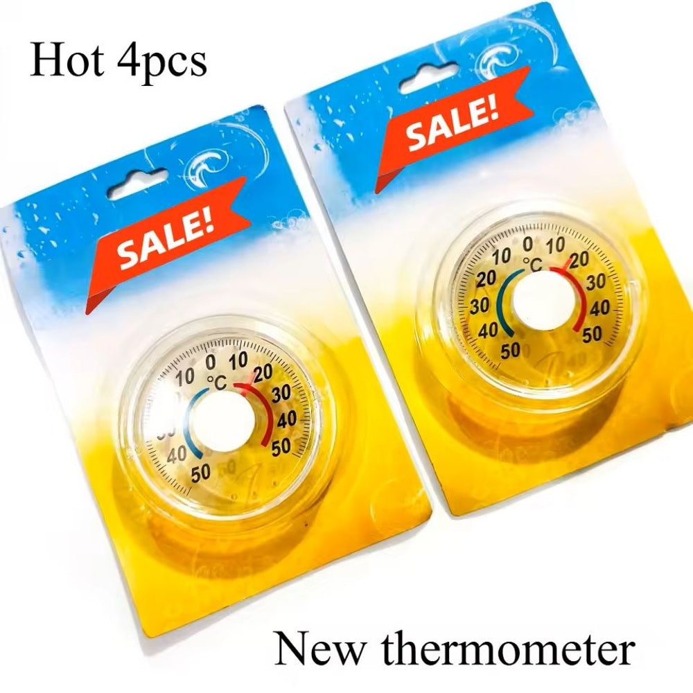 Plastic Round Door Window Thermometer IndoorOutdoor Temperature Gauge 0
